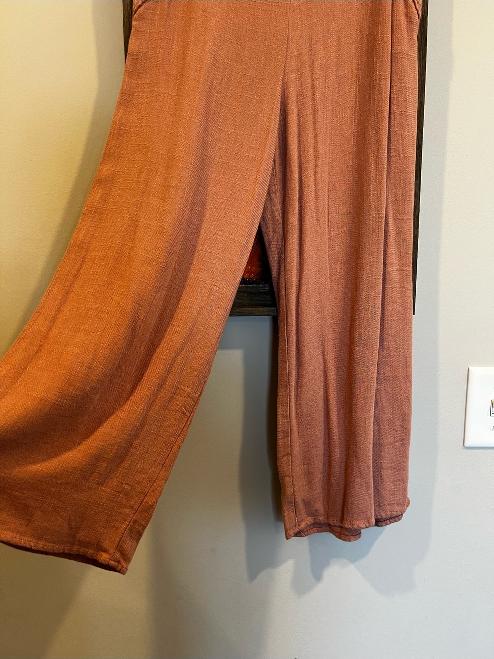 Sienna Sky Wide-Leg Knit Pants in Rust - Picture 3 of 4